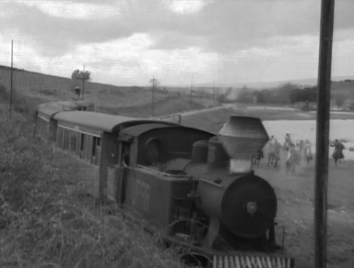 Escena del asalto al tren en exteriores de Villamanta, Arroyo Grande