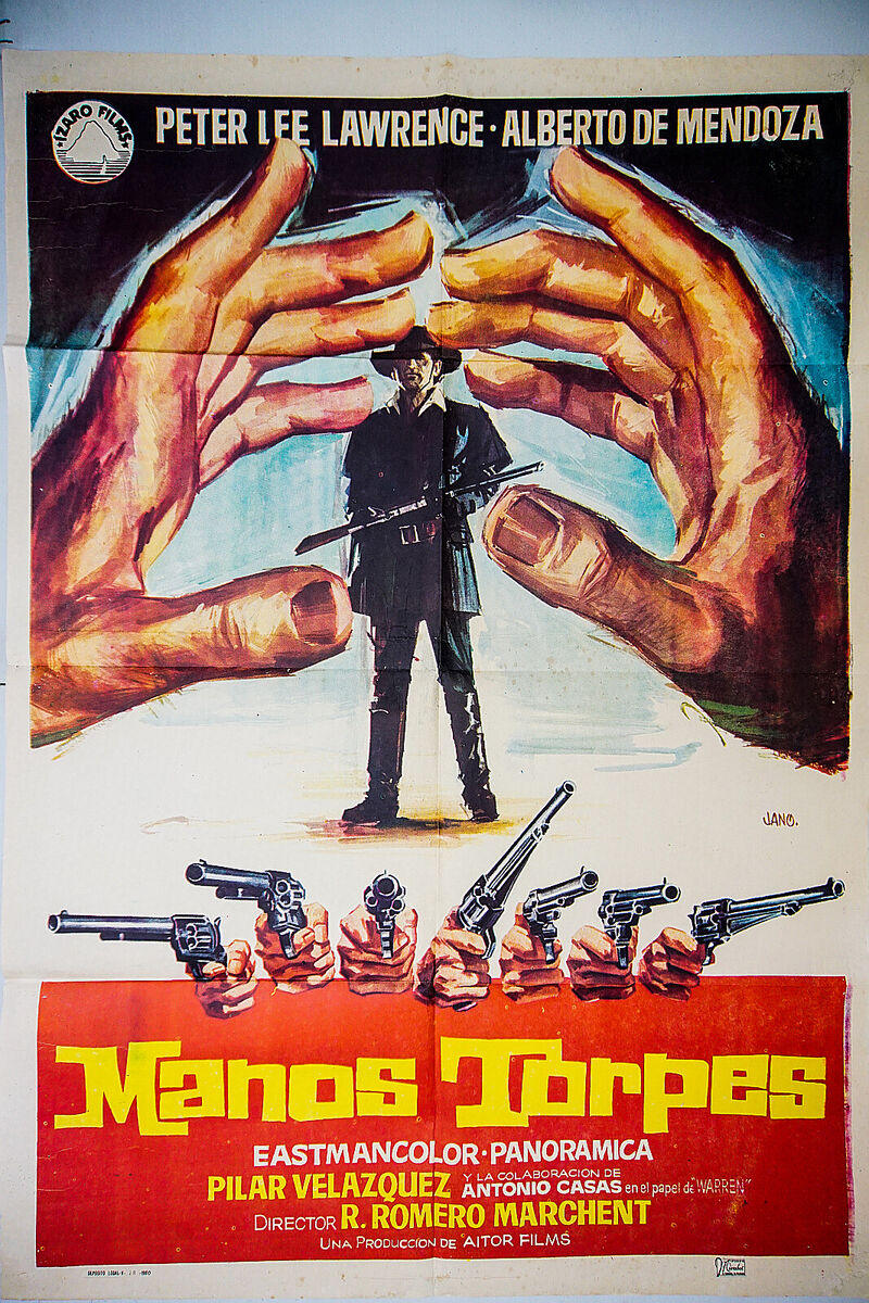 Cartel original de la película Manos Torpes (1970) dirigido por Rafael Romero Marchent.